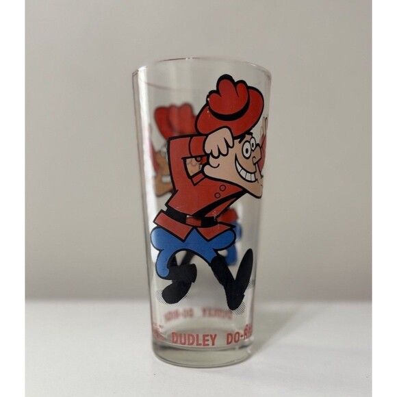 Vintage Dudley Do-Right Glass 1970'S RED LETTERS - Picture 1 of 5